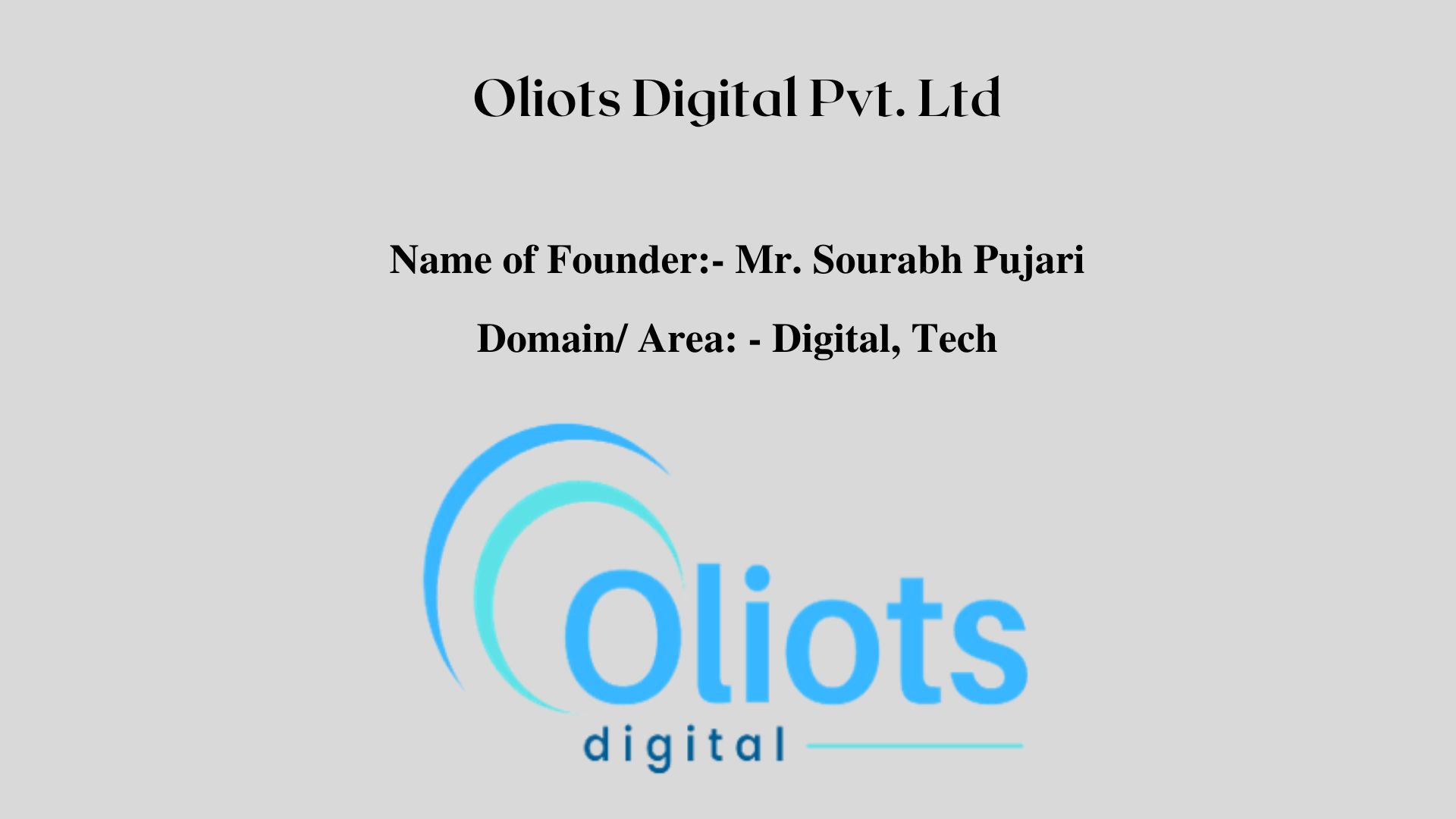 Oliots Digital Pvt. Ltd